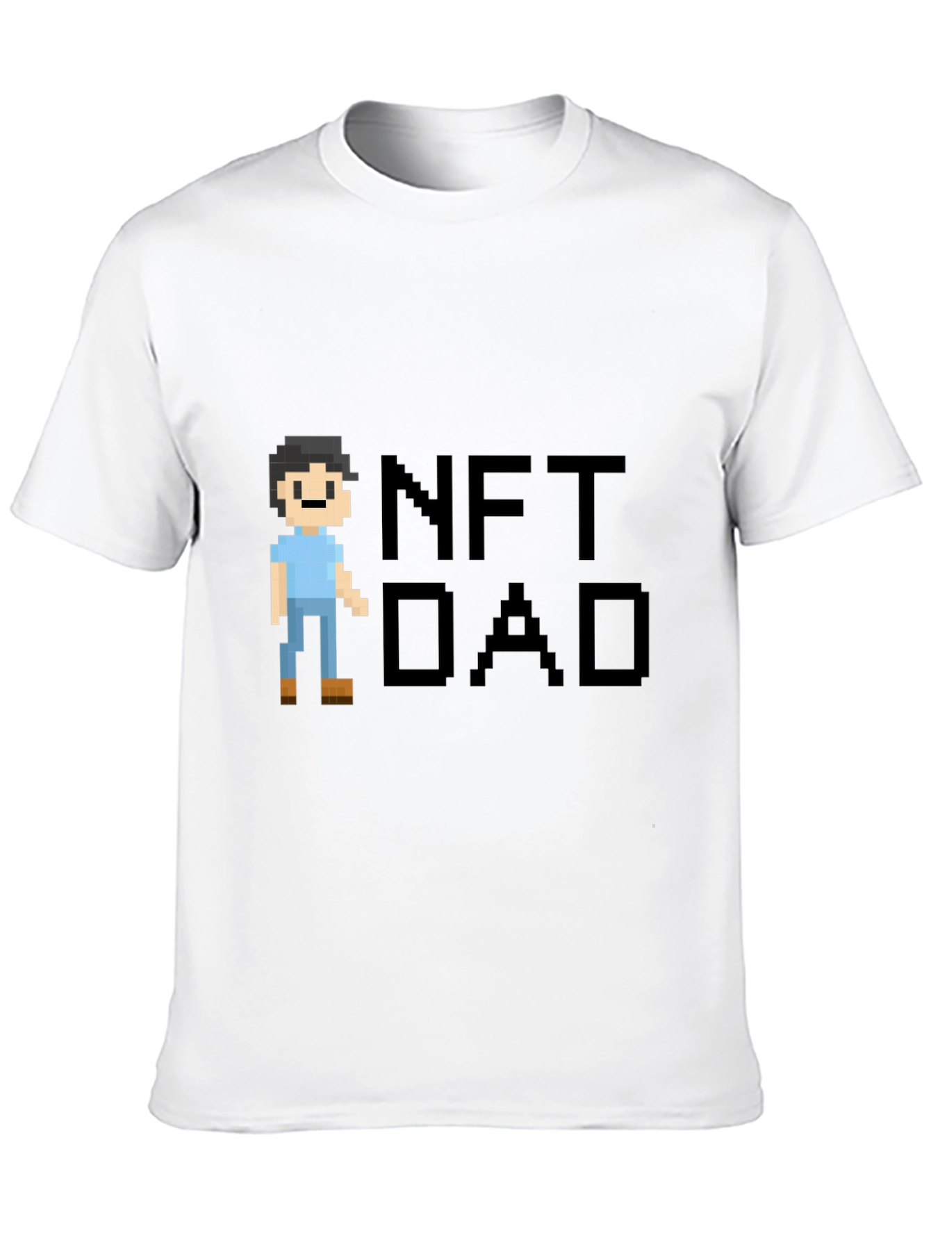 NFT Dad Pixel Art Black T-Shirt