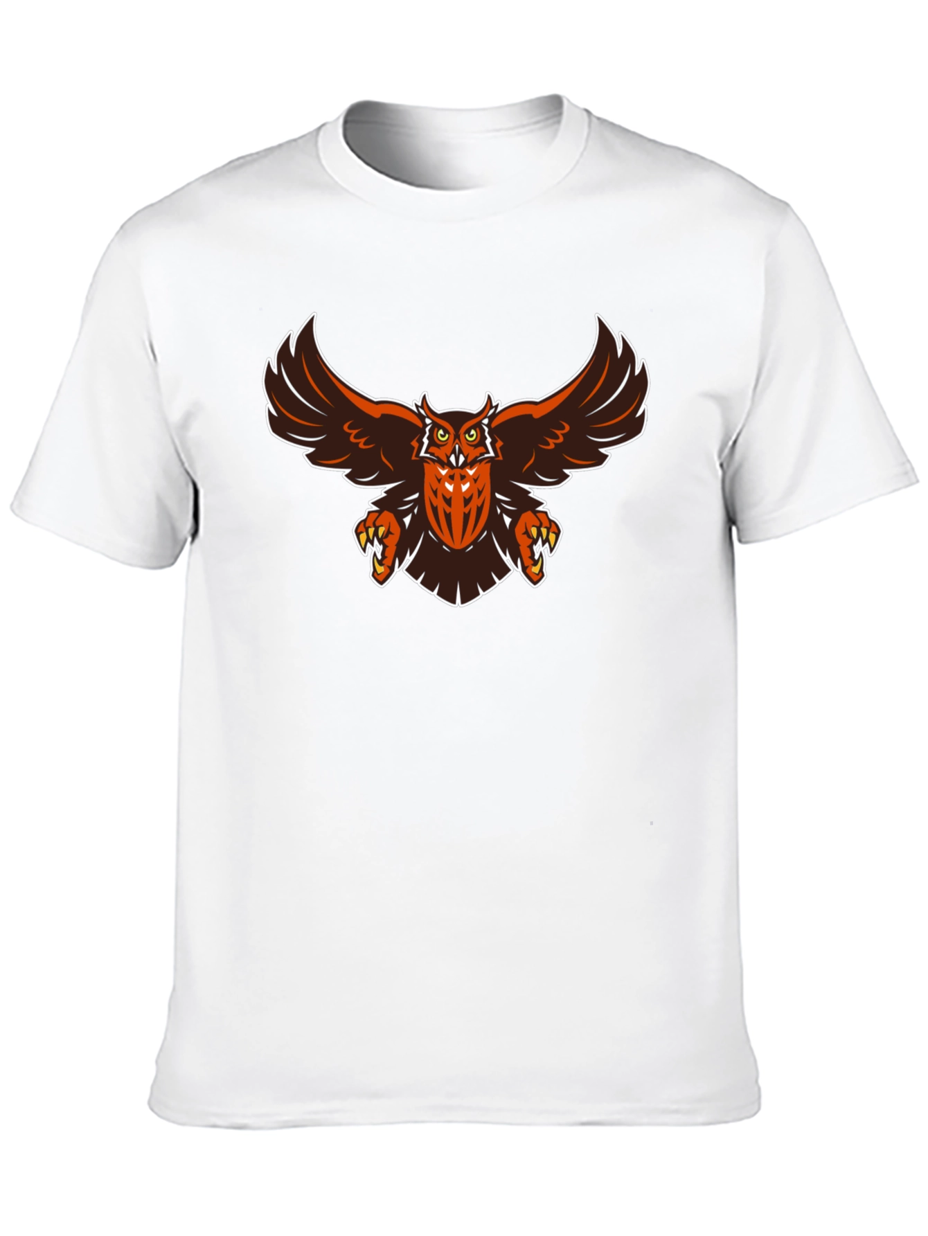 Mens Black Owl Graphic T-Shirt