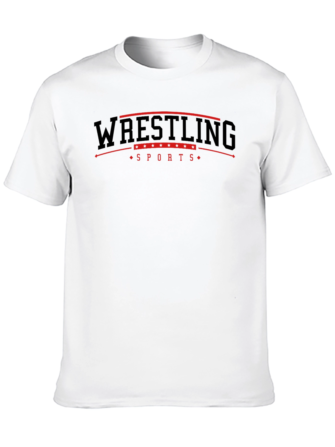 Wrestling Sports Graphic Print Black T-Shirt