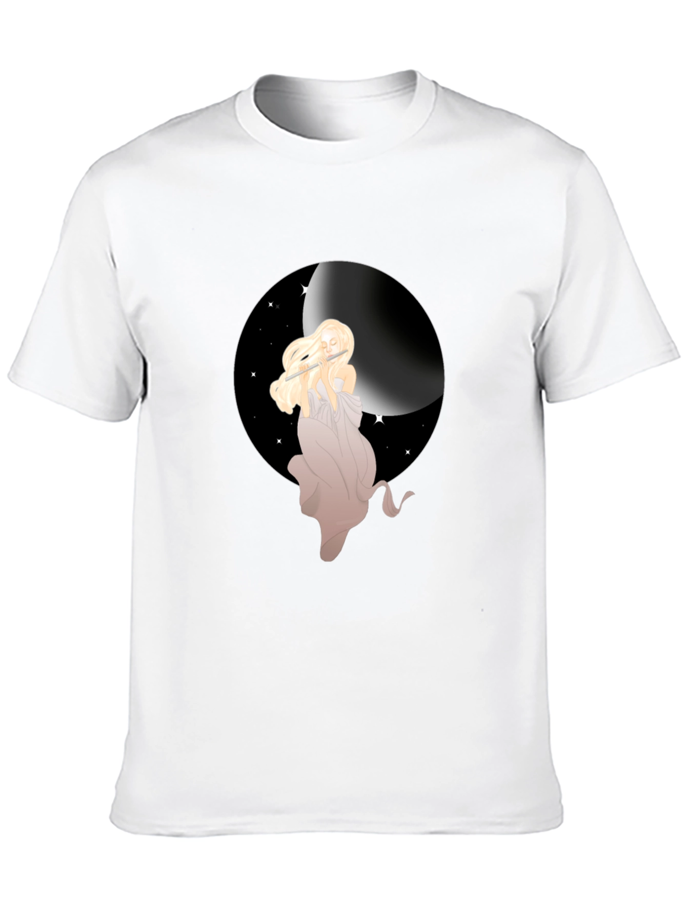 Moon Goddess Graphic Tee - Stylish Black T-Shirt
