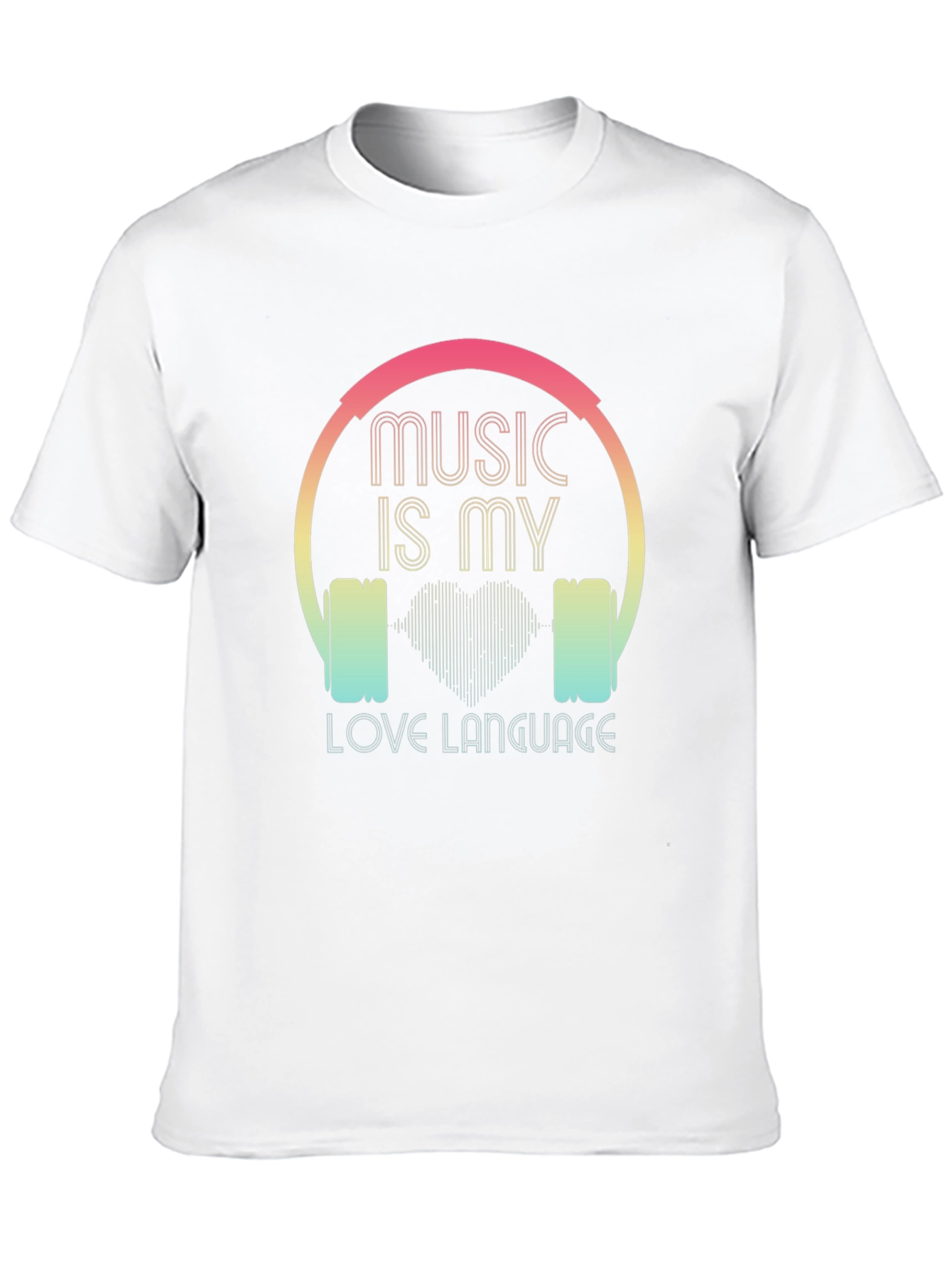 Music is My Love Language Black T-Shirt