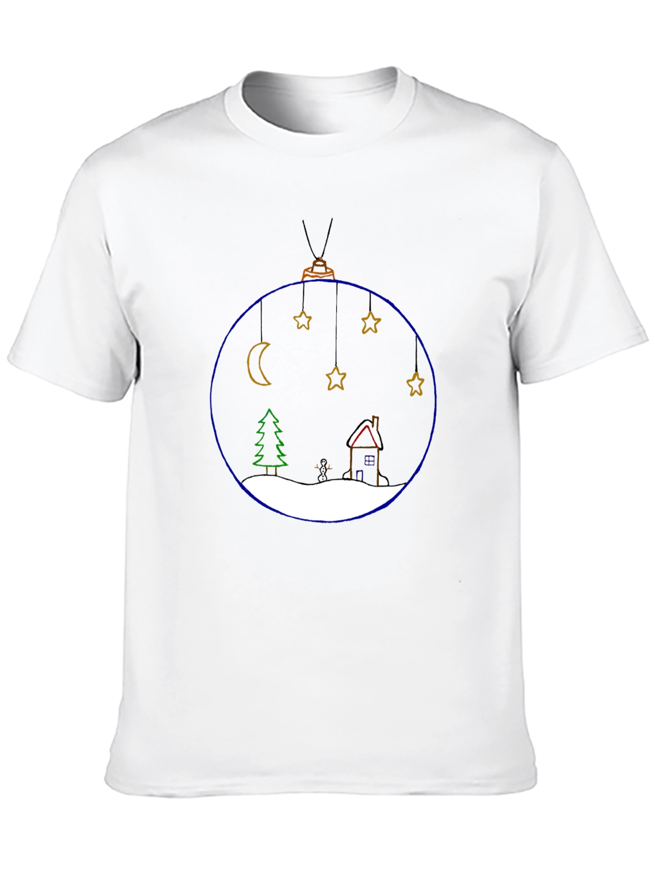 Festive Holiday Ornament T-Shirt - Black