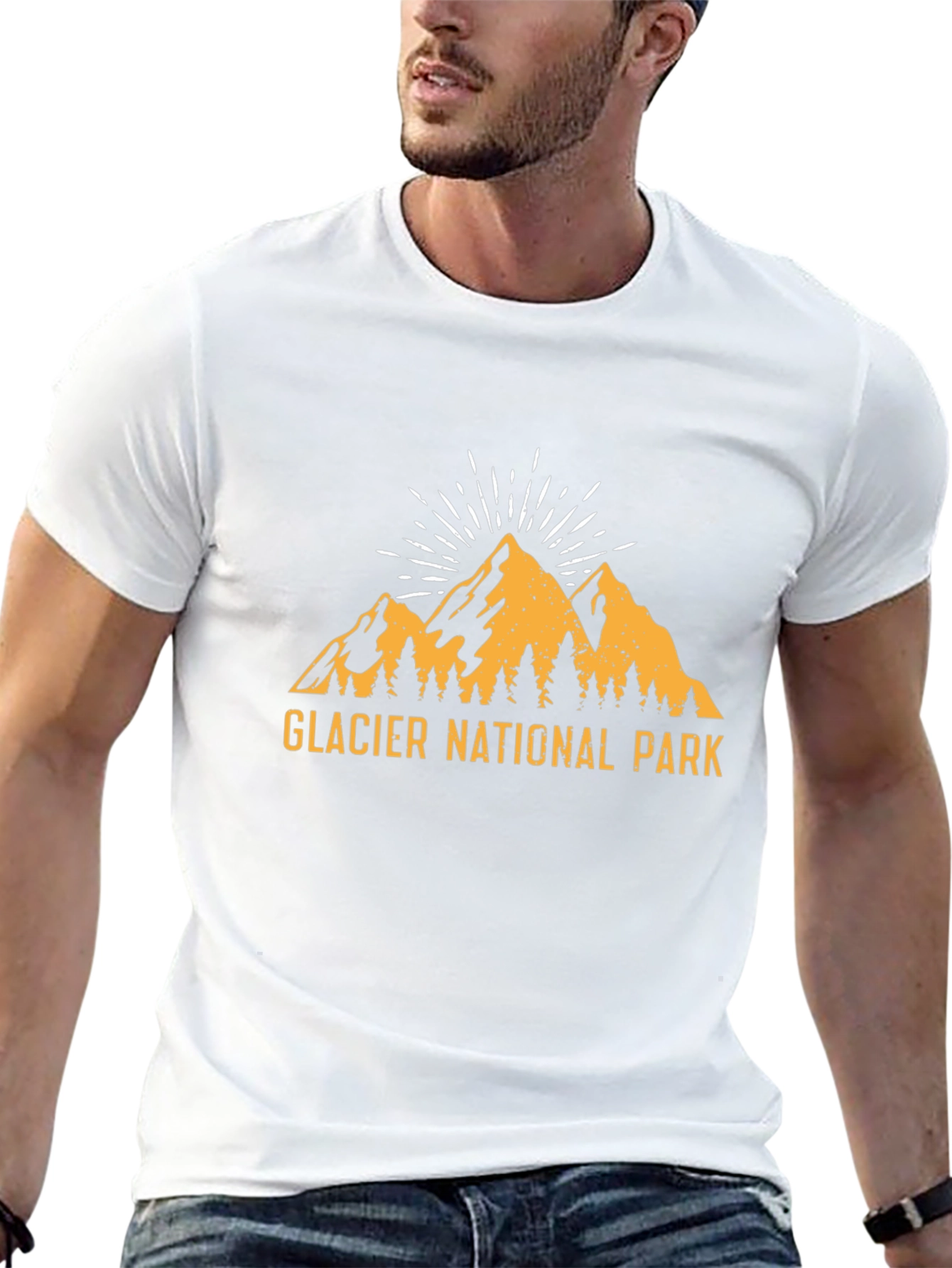 Glacier National Park Graphic T-Shirt - Black