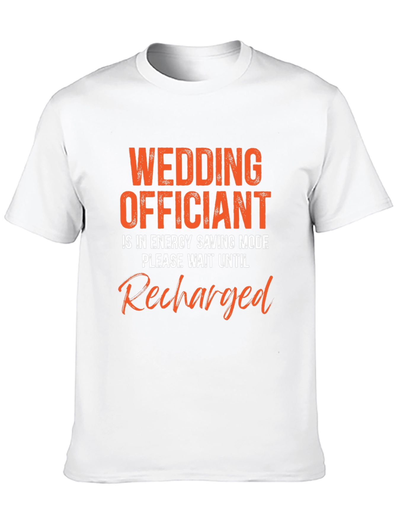 Wedding Officiant Energy Saving Mode Black T-Shirt