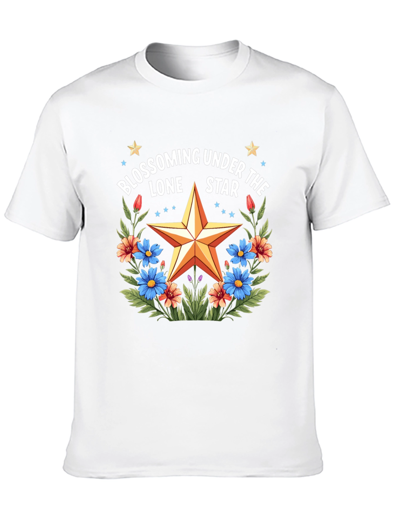 Blossoming Under the Lone Star Graphic Tee