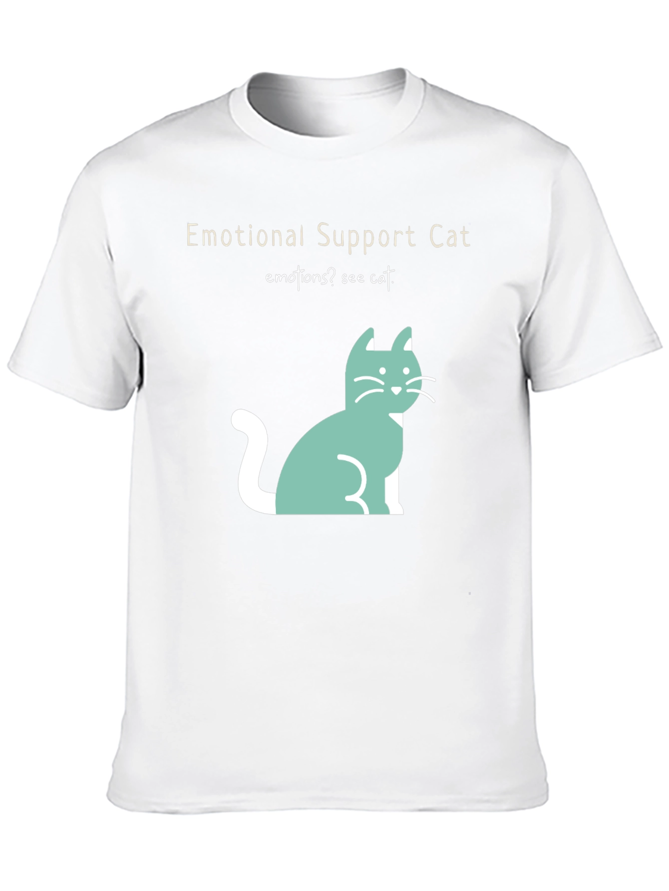 Emotional Support Cat T-Shirt Cute Cat Design