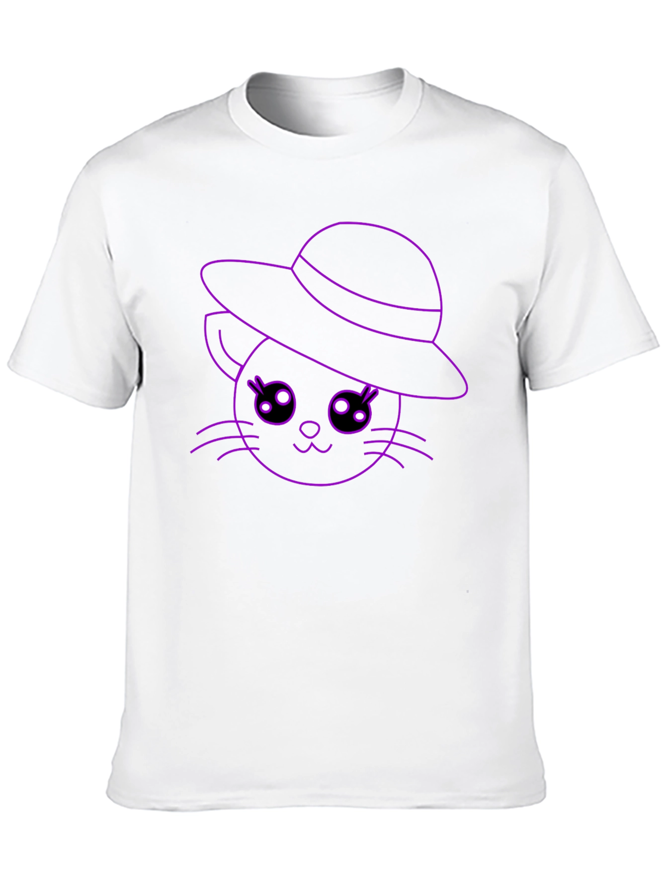 Cute Cat in Hat T-Shirt - Unisex Style