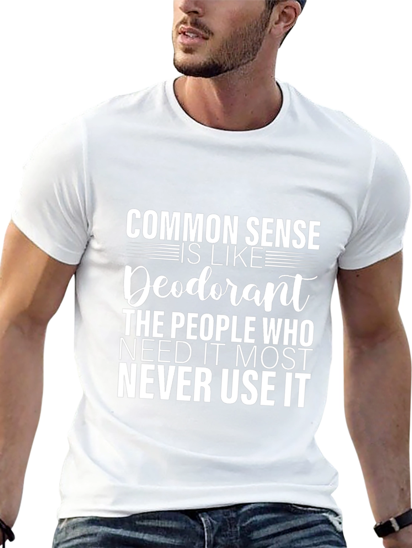 Funny Common Sense Deodorant Graphic Tee