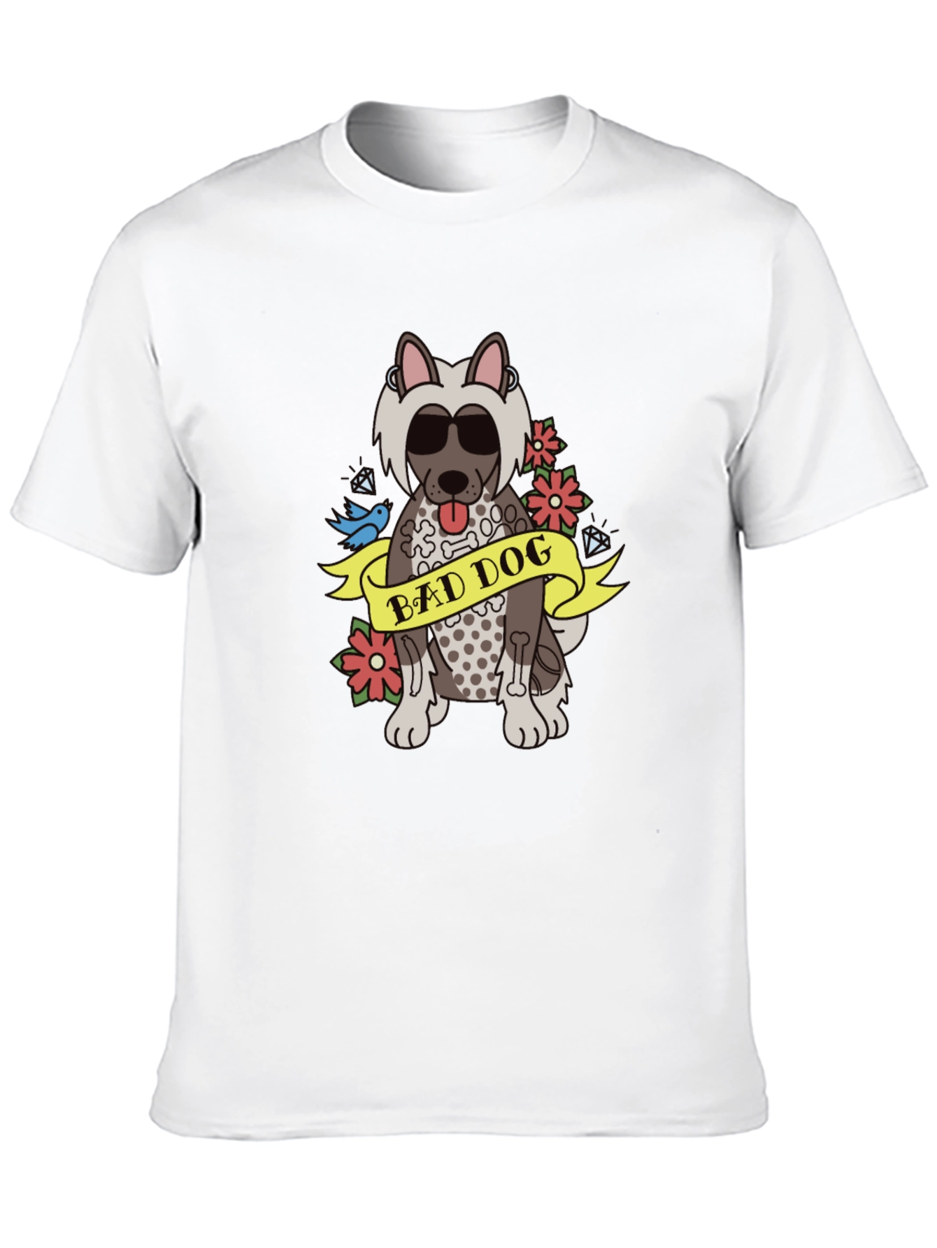 Bad Dog Graphic Tee - Cool Canine Cartoon T-Shirt