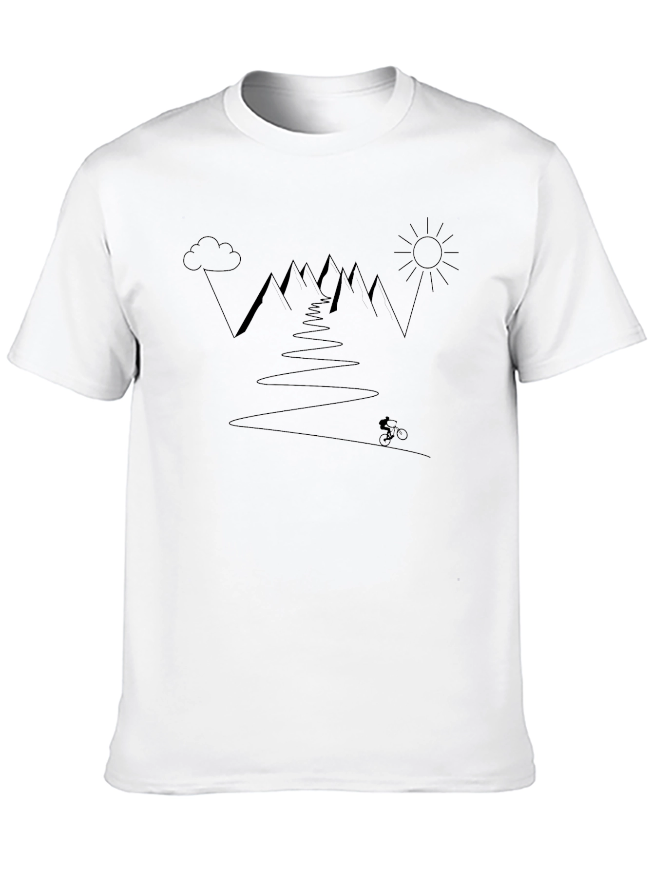 Mountain Bike Trail Graphic Tee - Black
