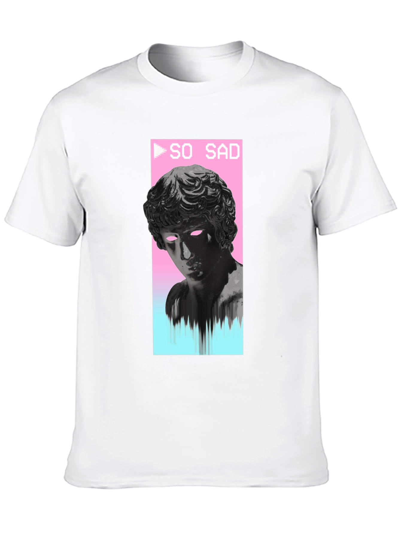 So Sad Vaporwave Aesthetic Black T-Shirt