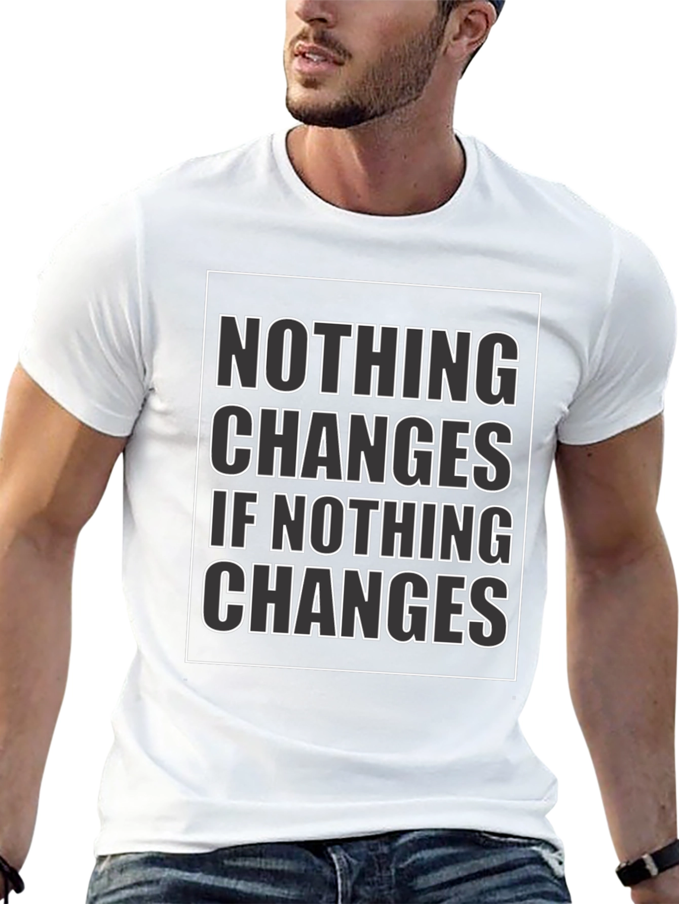 Nothing Changes Graphic Tee - Black