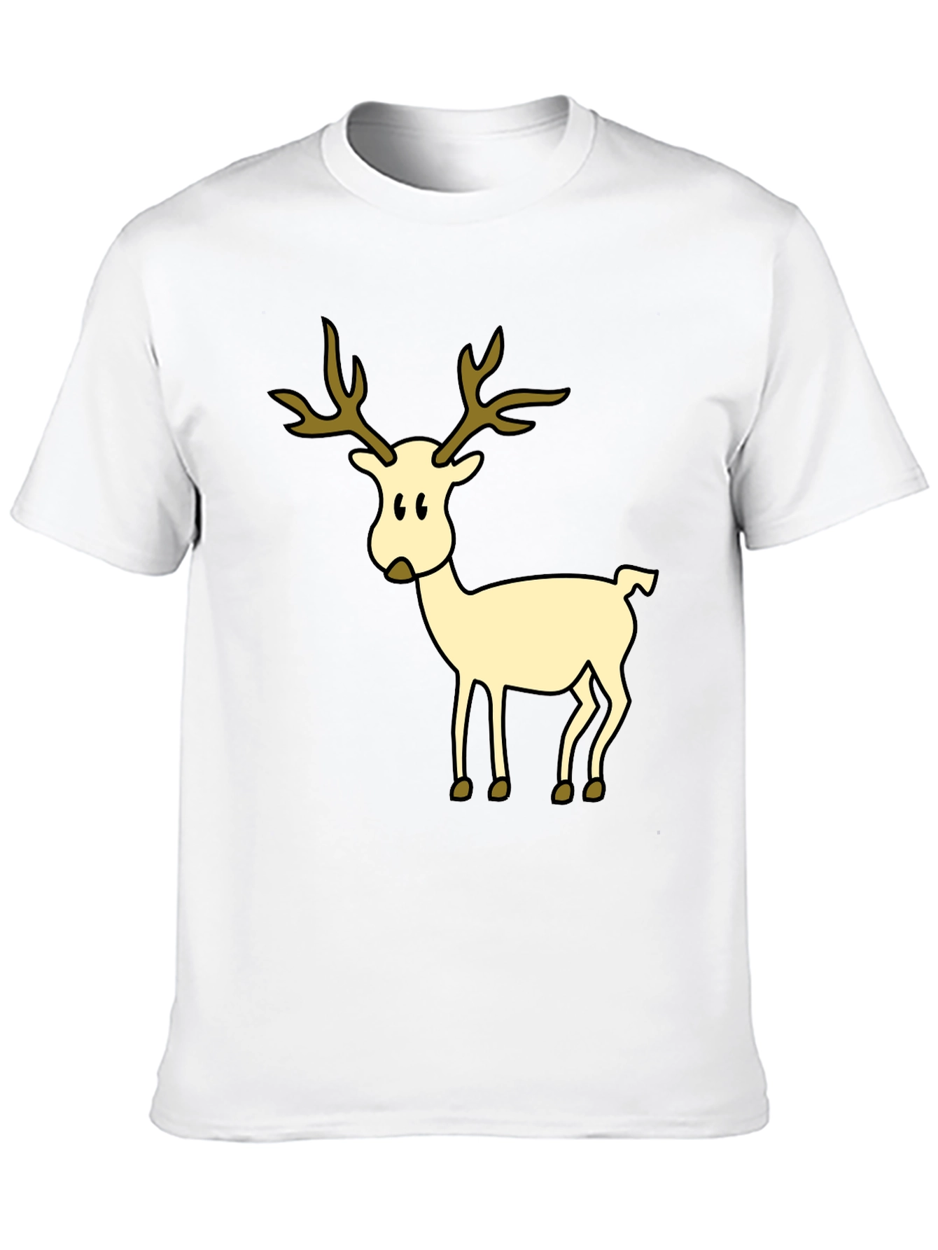 Festive Reindeer Graphic T-Shirt - Holiday Style