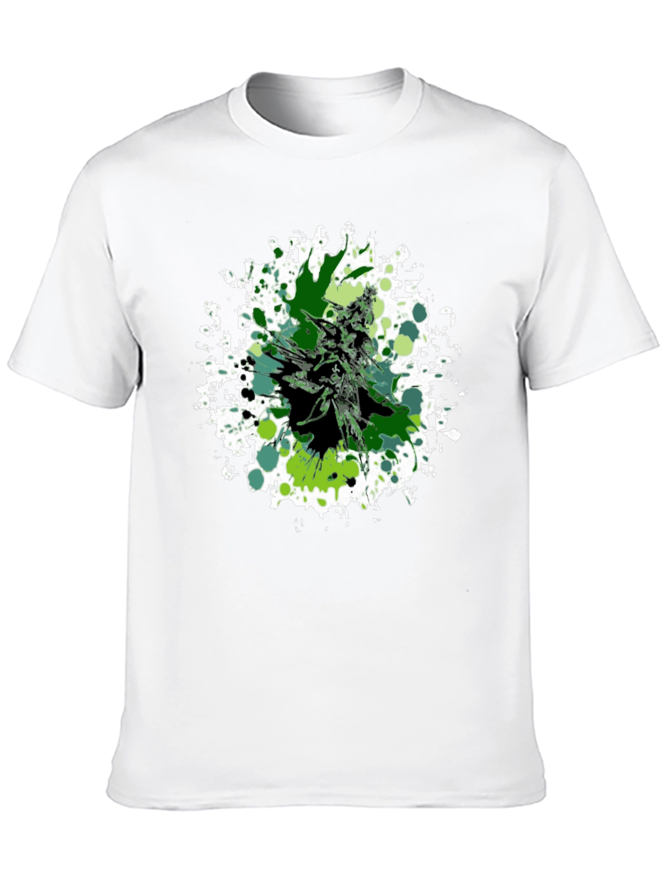Green Splatter Cannabis Graphic Tee