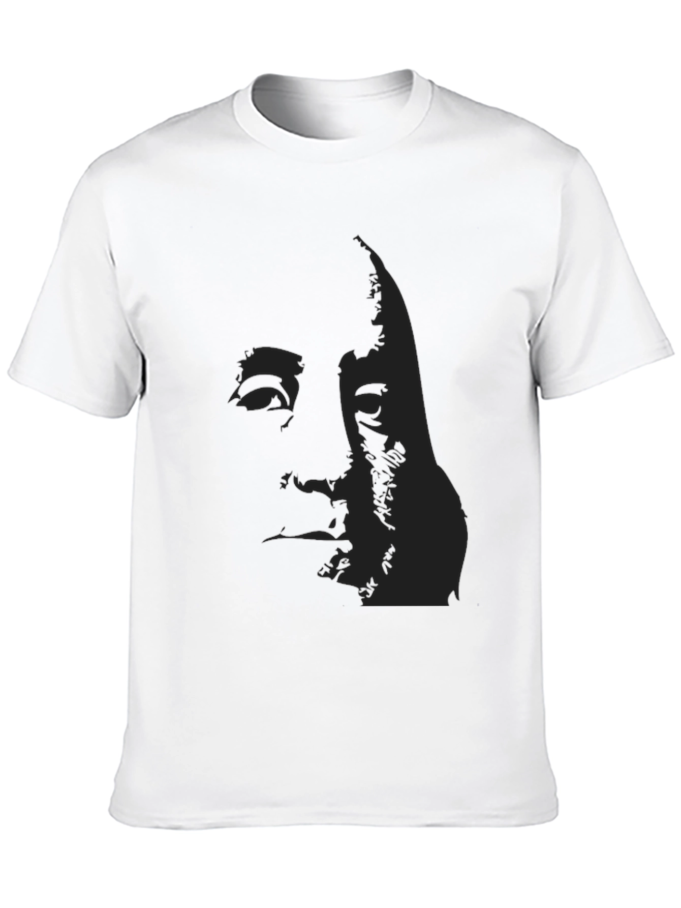 Black T-Shirt with Silhouette Print