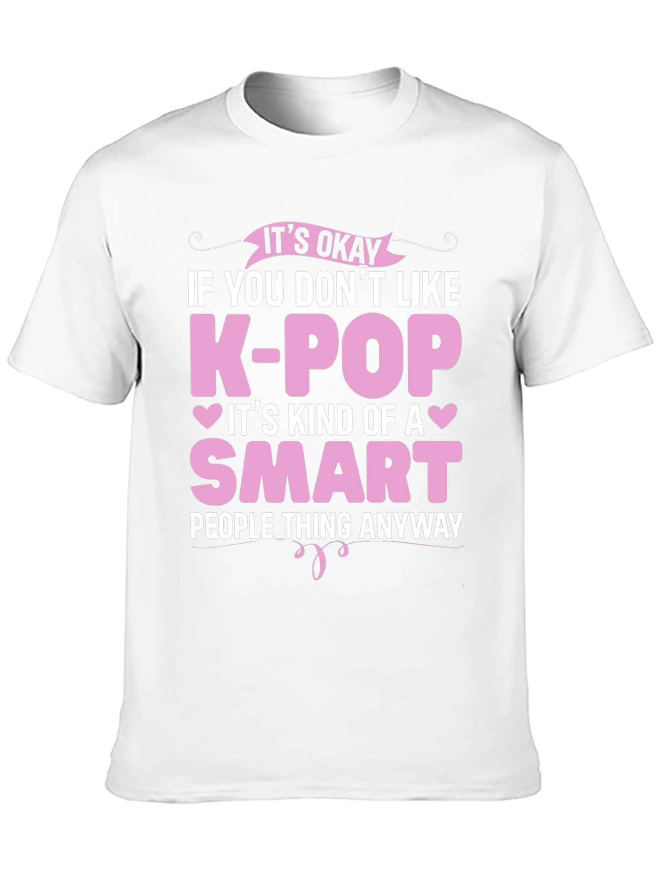 Funny K-Pop Smart People Black T-Shirt
