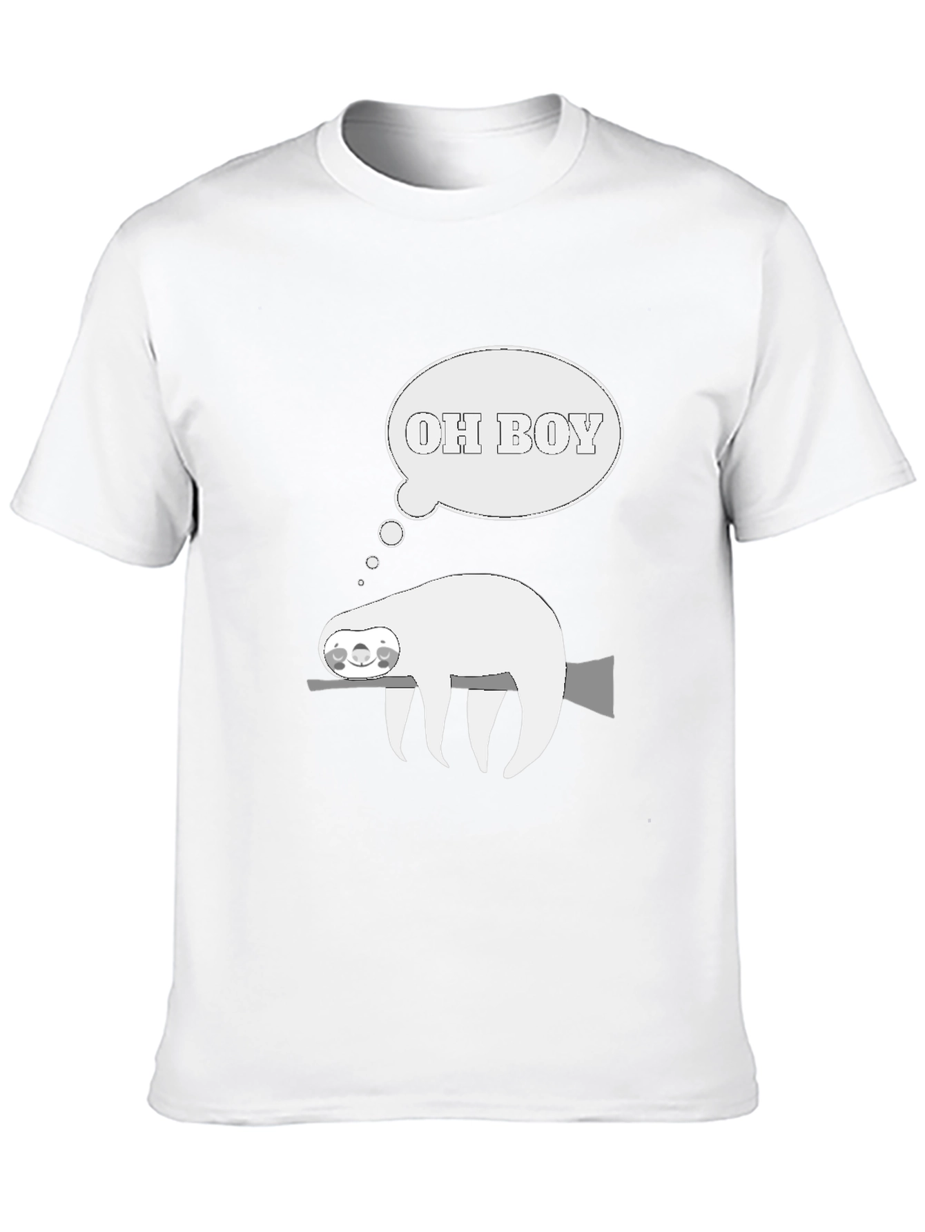 Sloth Oh Boy Graphic Tee - Comfy Casual T-Shirt