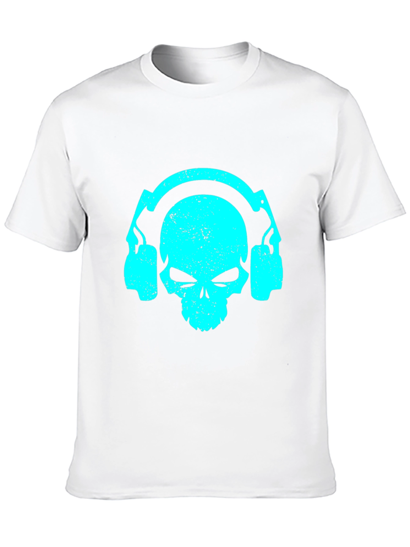 Skull Headphones Graphic Tee - Black