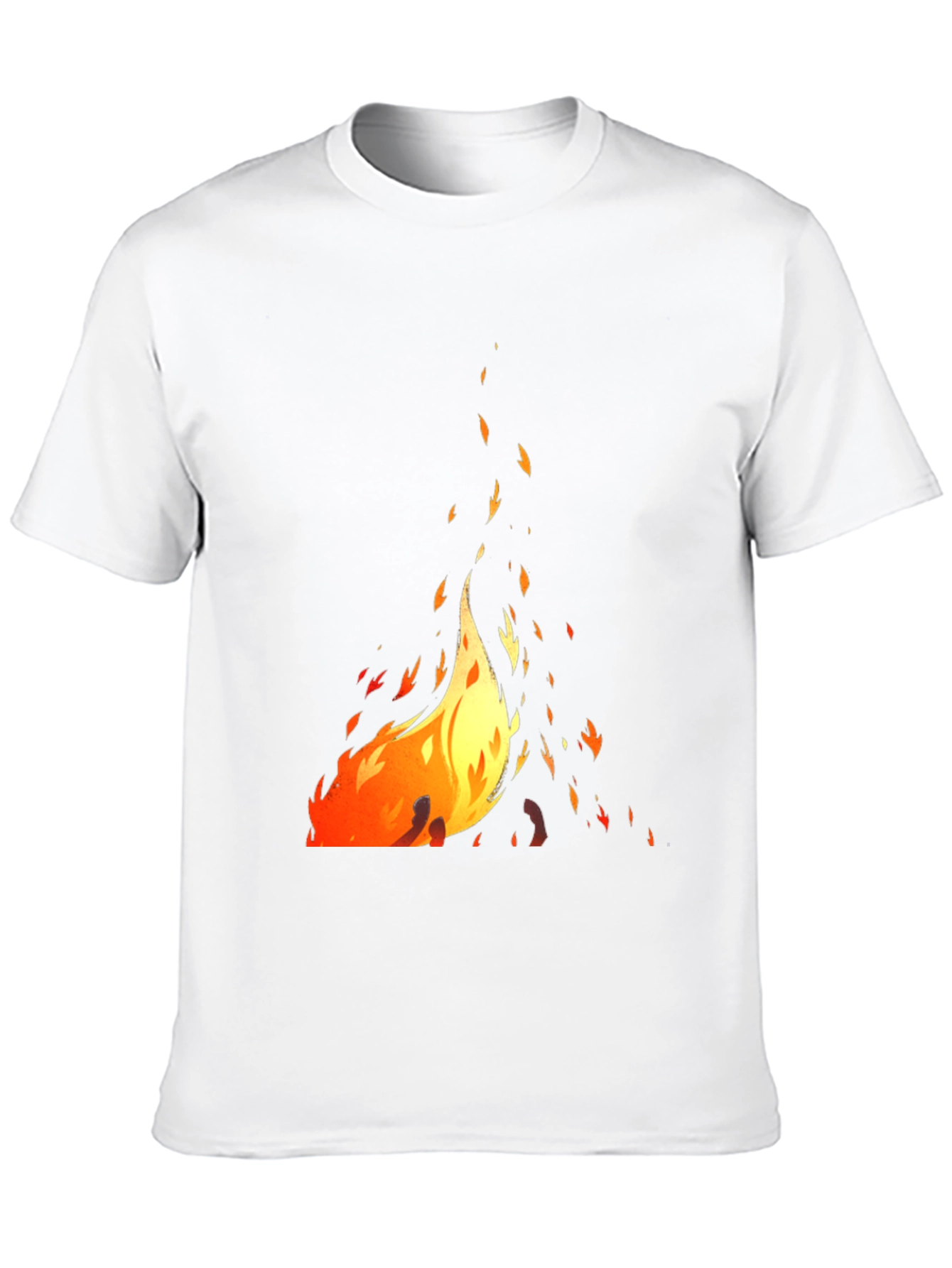 Fiery Graphic Black T-Shirt