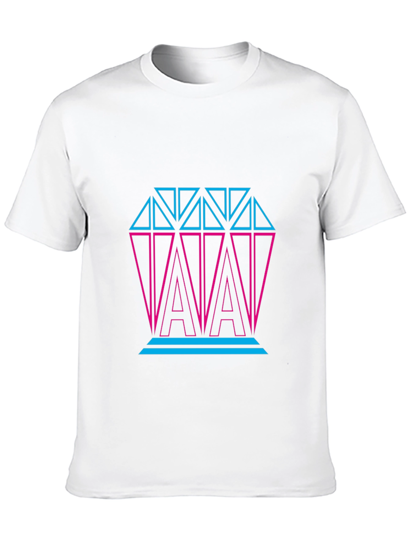 Neon Diamond Graphic Print Black T-Shirt