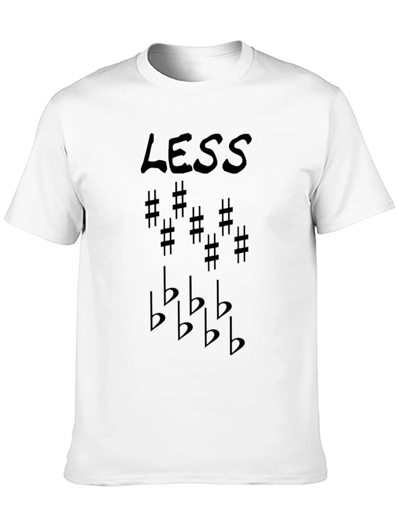 Less Sharps & Flats Black Graphic Tee