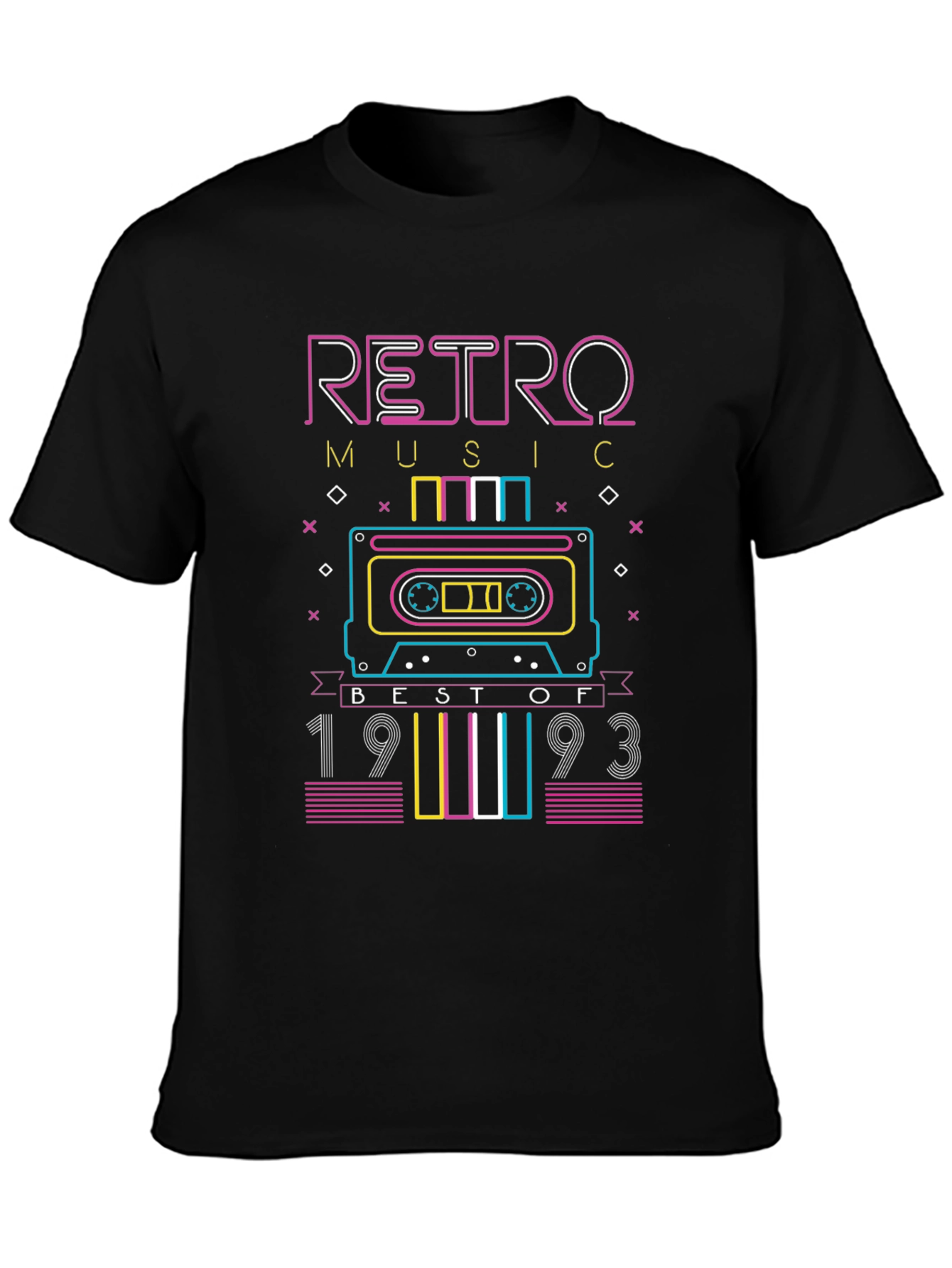Retro Music T-Shirt 1993 Cassette Tape Design