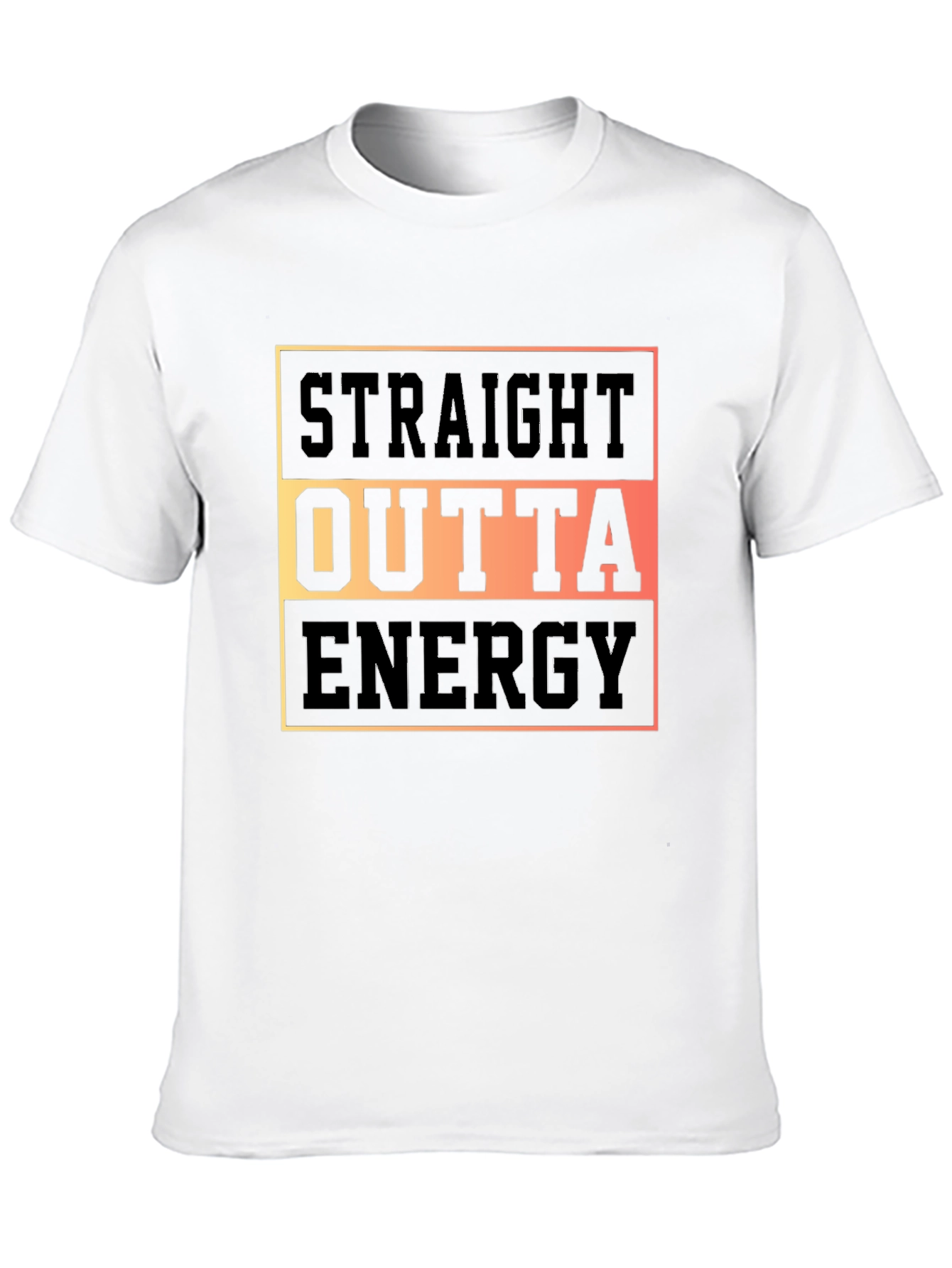 Straight Outta Energy Graphic T-Shirt - Black