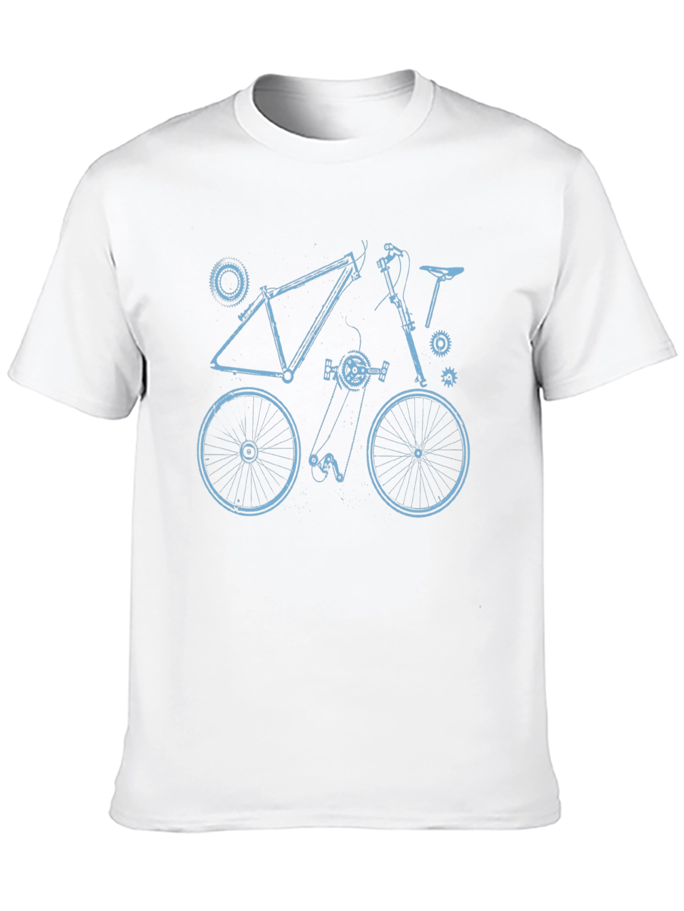Bike Blueprint Graphic Tee - Black Cotton T-Shirt