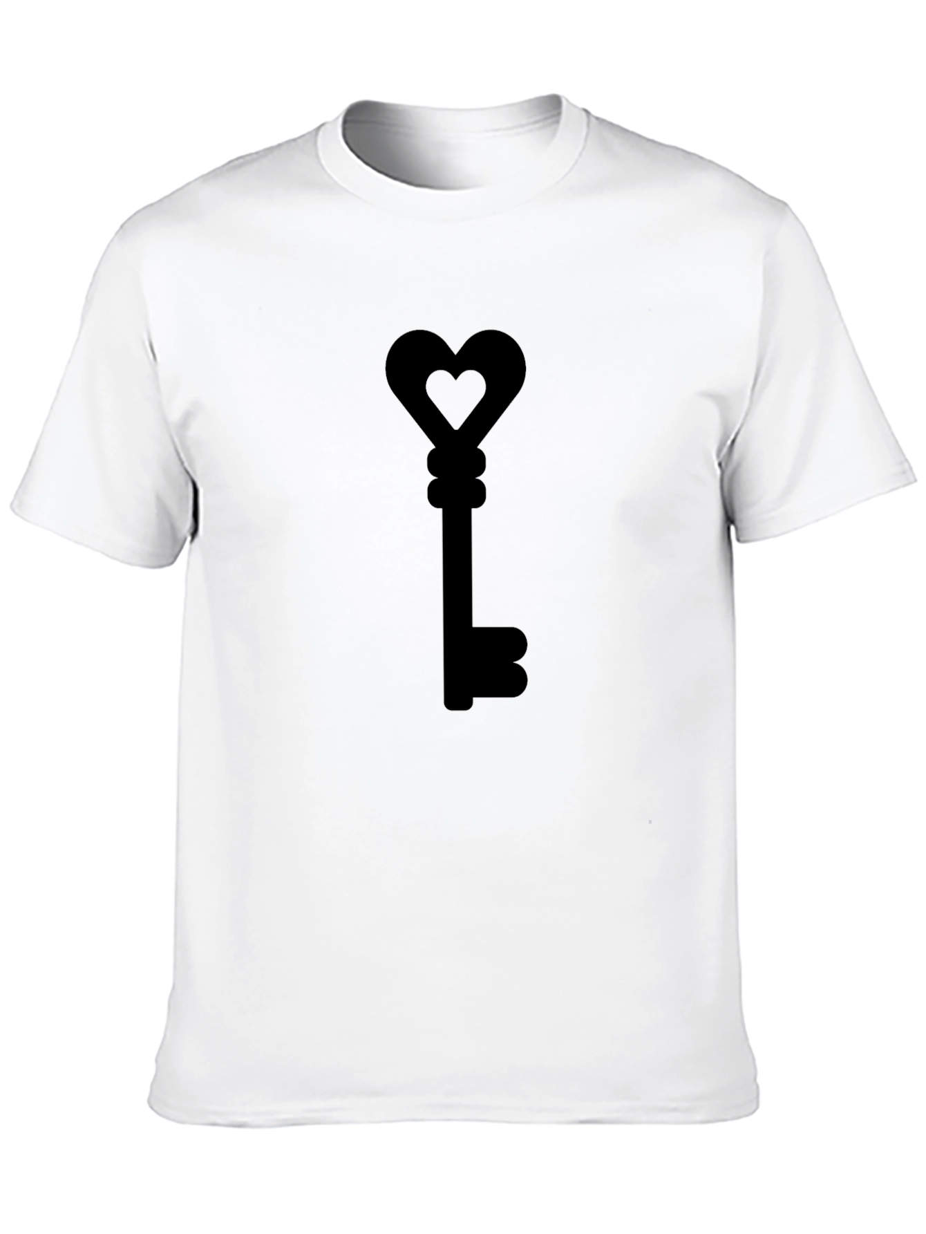 Heart Key Graphic T-Shirt - Love Unlock Style