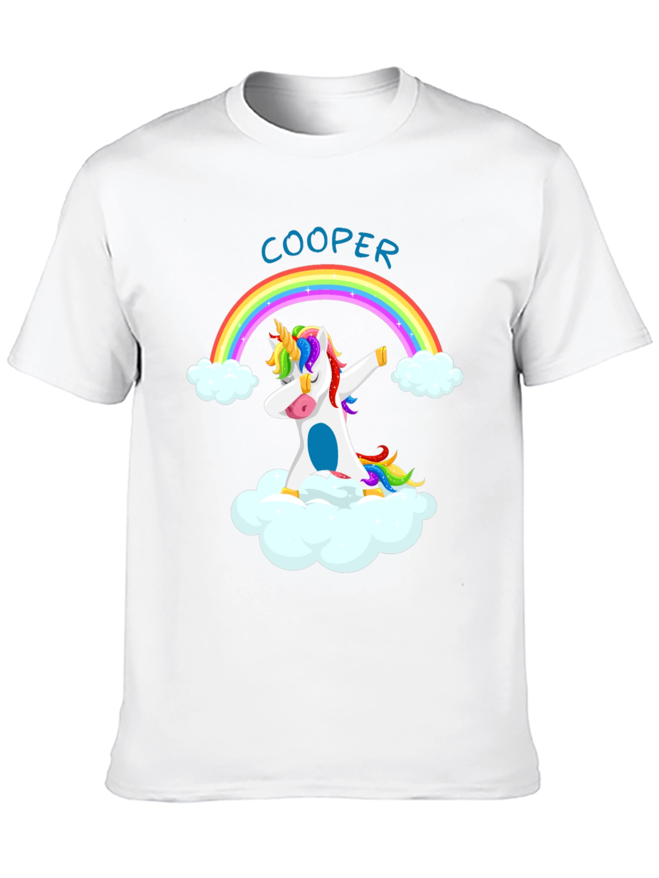 Cooper Unicorn Dabbing Rainbow T-Shirt