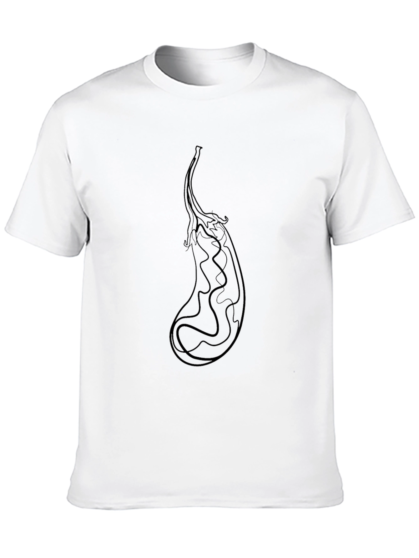 Mens Black Eggplant Graphic Tee