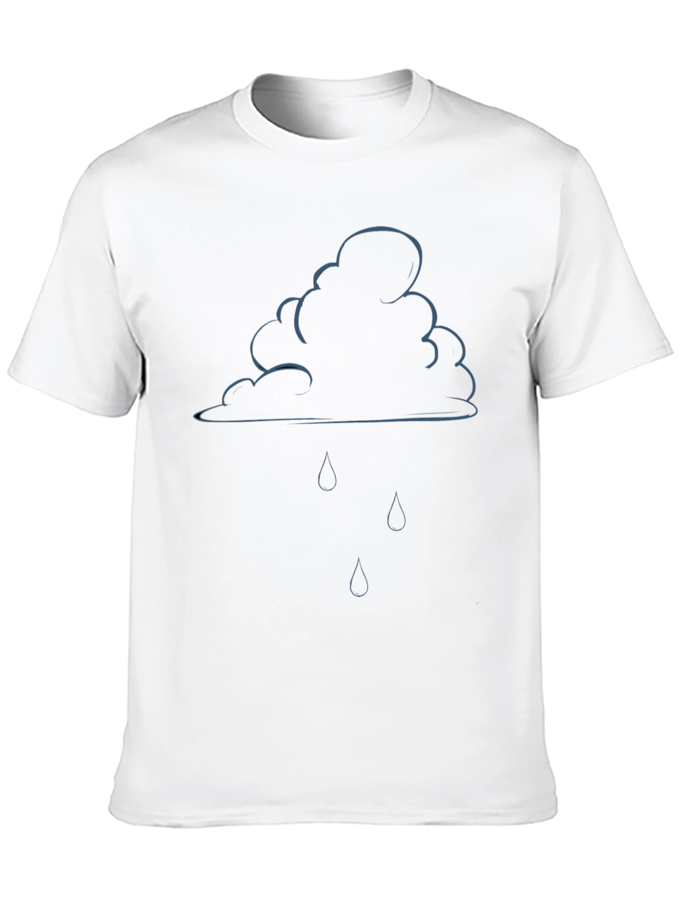 Rainy Day Cloud Graphic Tee - Stylish Comfort