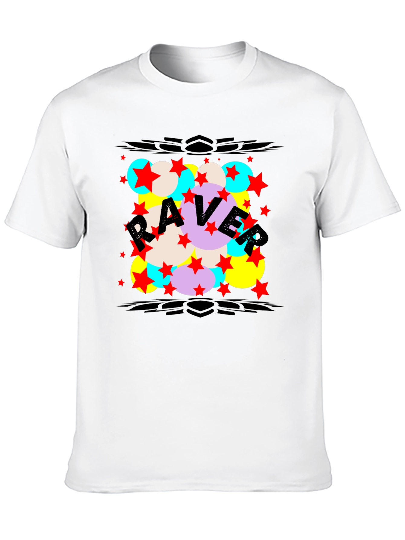 Raver Graphic Print T-Shirt - Black