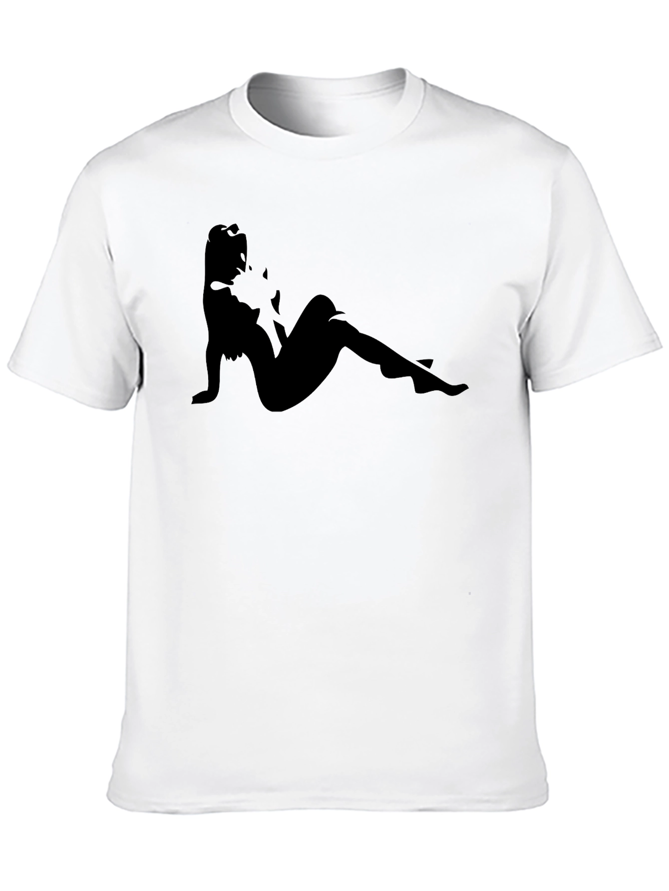 Black Graphic Tee - Silhouette Print