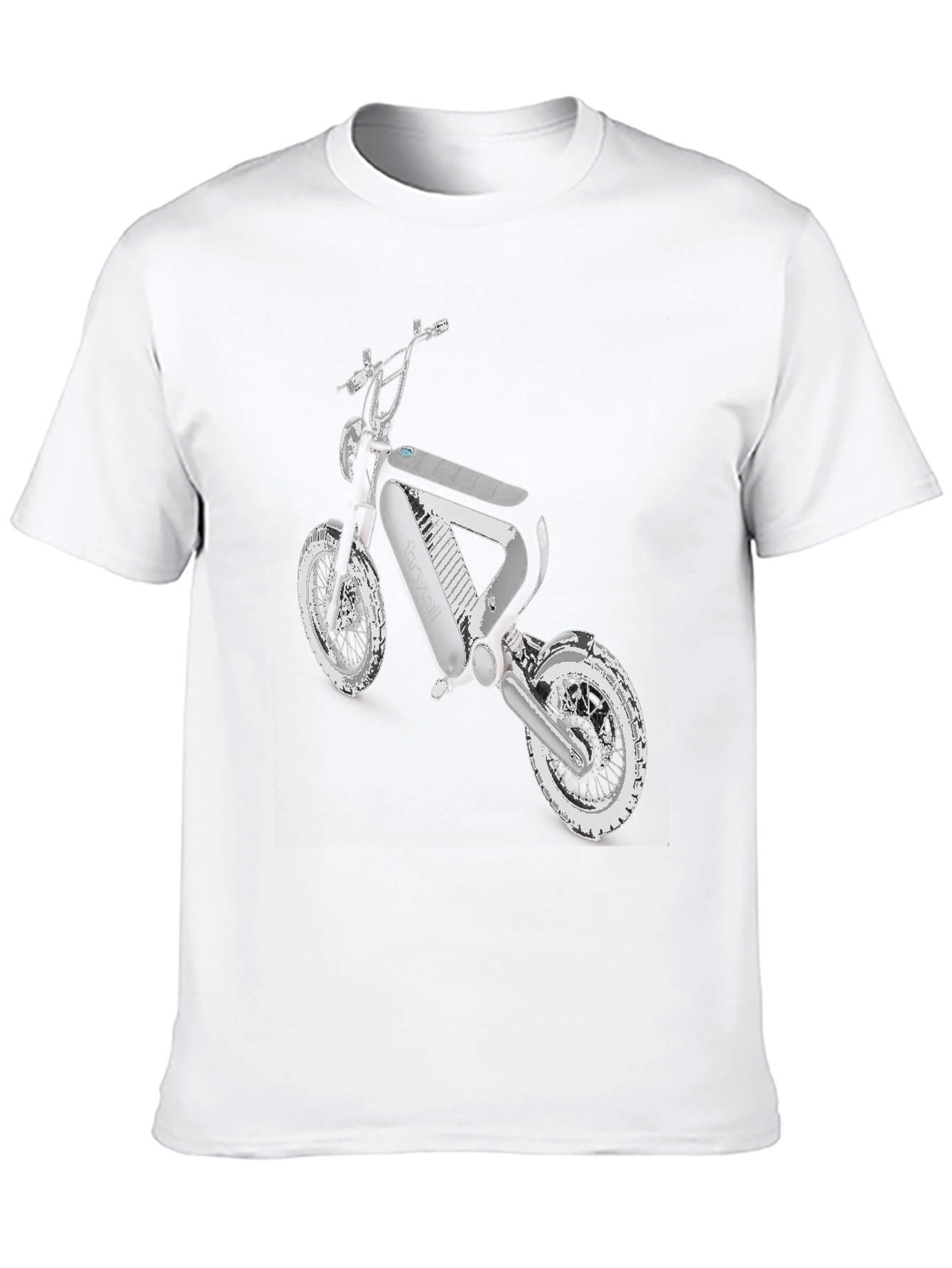 Black T-Shirt with Motorcycle Graphic