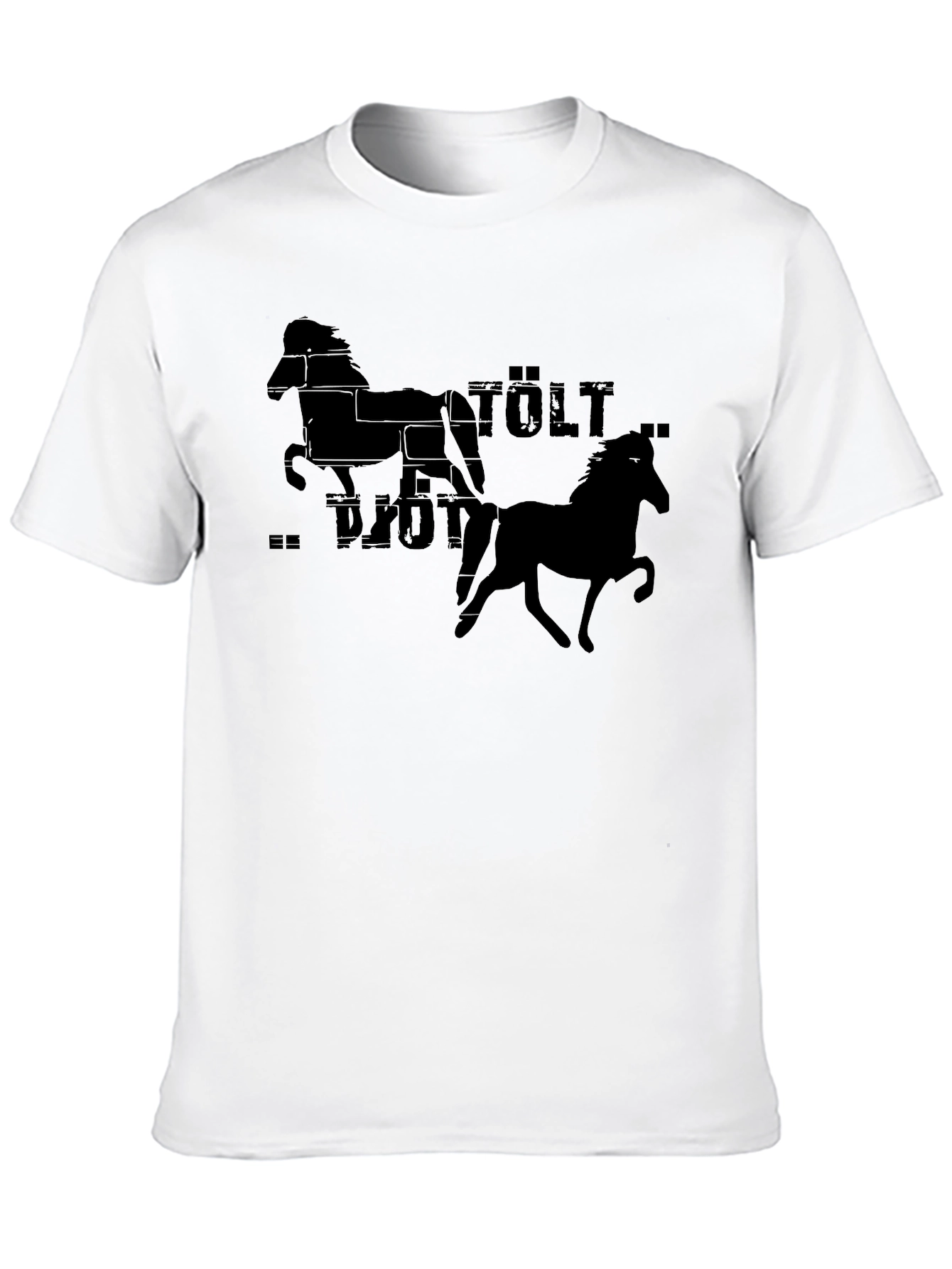 Icelandic Horse Tölt Graphic Black T-Shirt