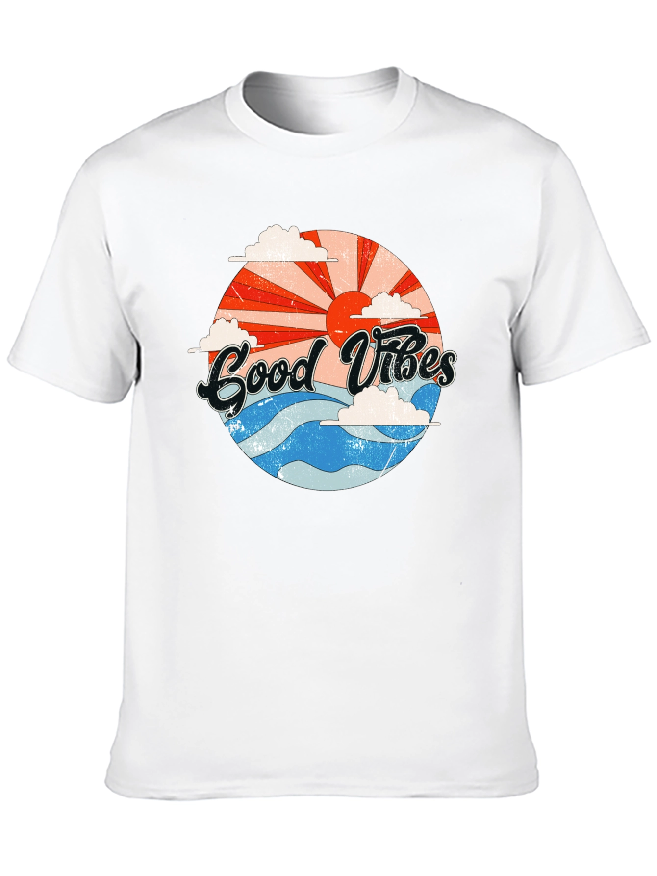 Good Vibes Graphic T-Shirt - Retro Summer Style