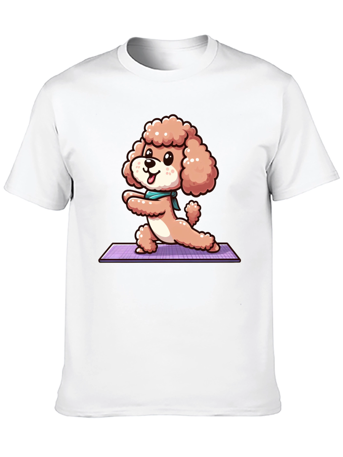 Yoga Poodle T-Shirt - Cute Cartoon Dog Tee