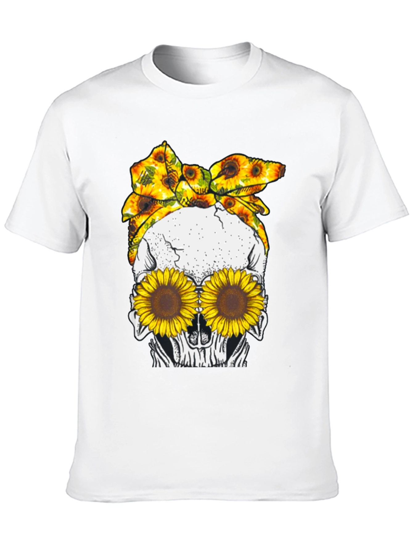 Skull Sunflower Graphic Tee