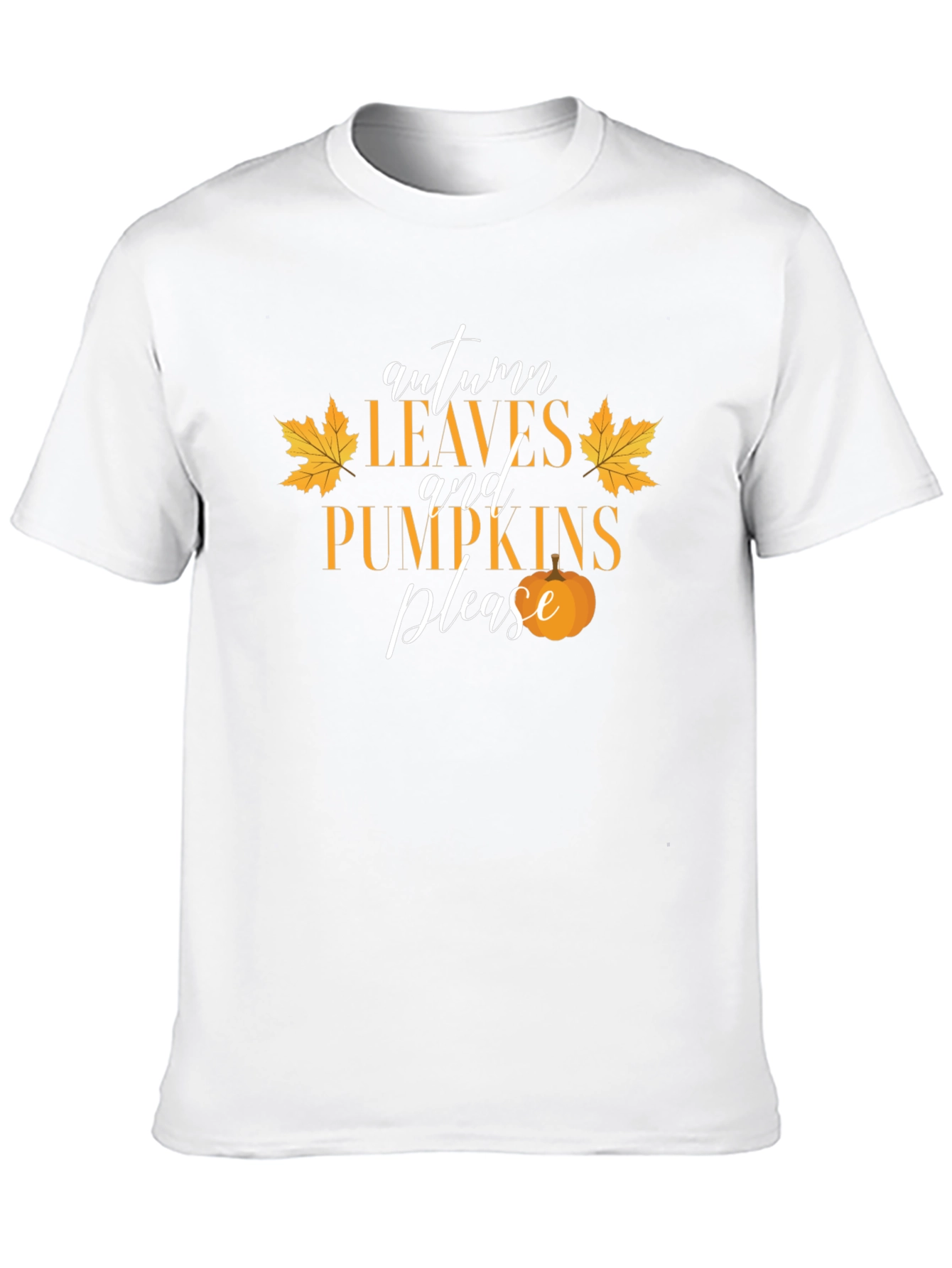 Autumn Leaves and Pumpkins Please T-Shirt