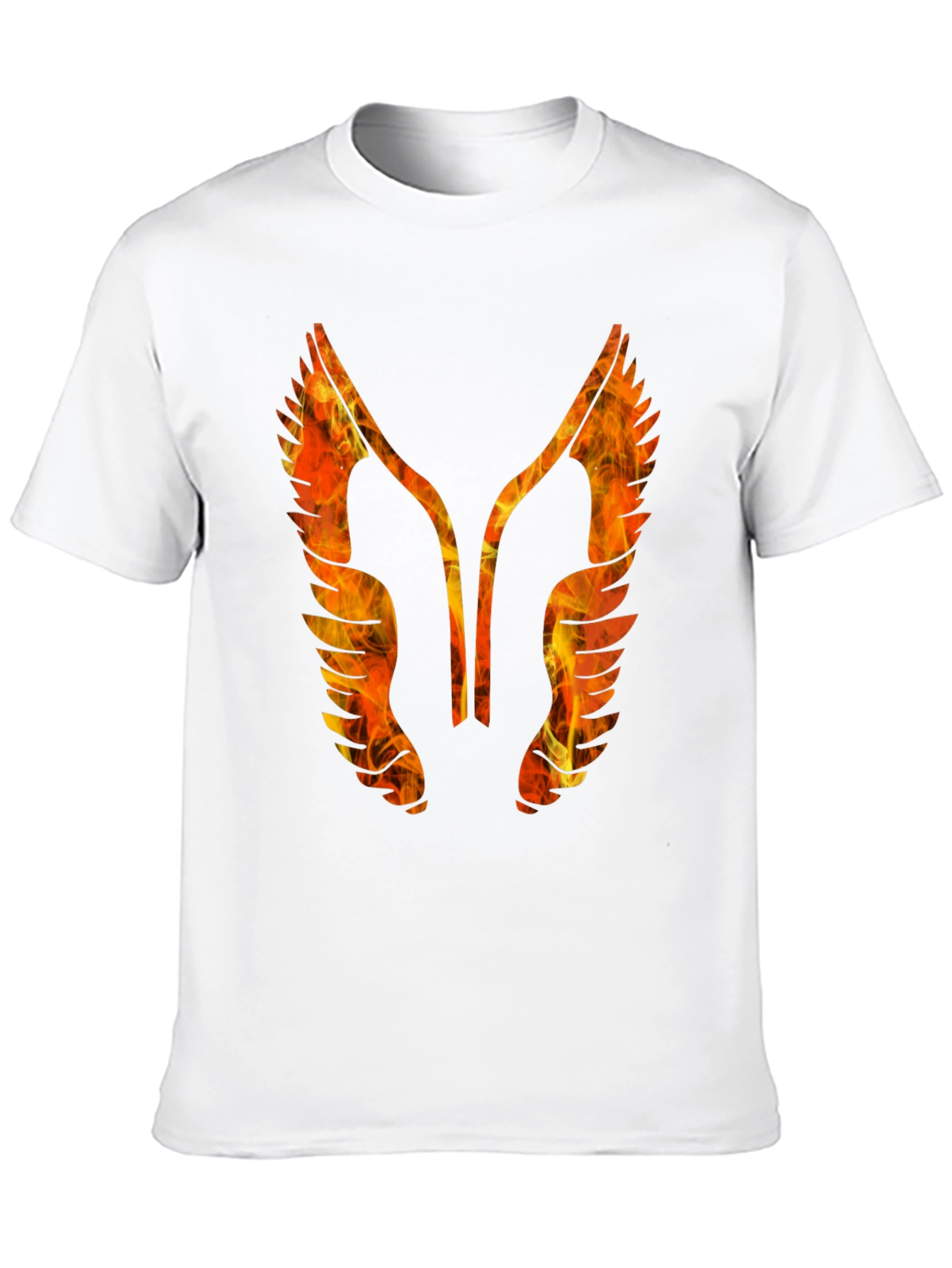 Fiery Winged Graphic Tee - Bold Black T-Shirt