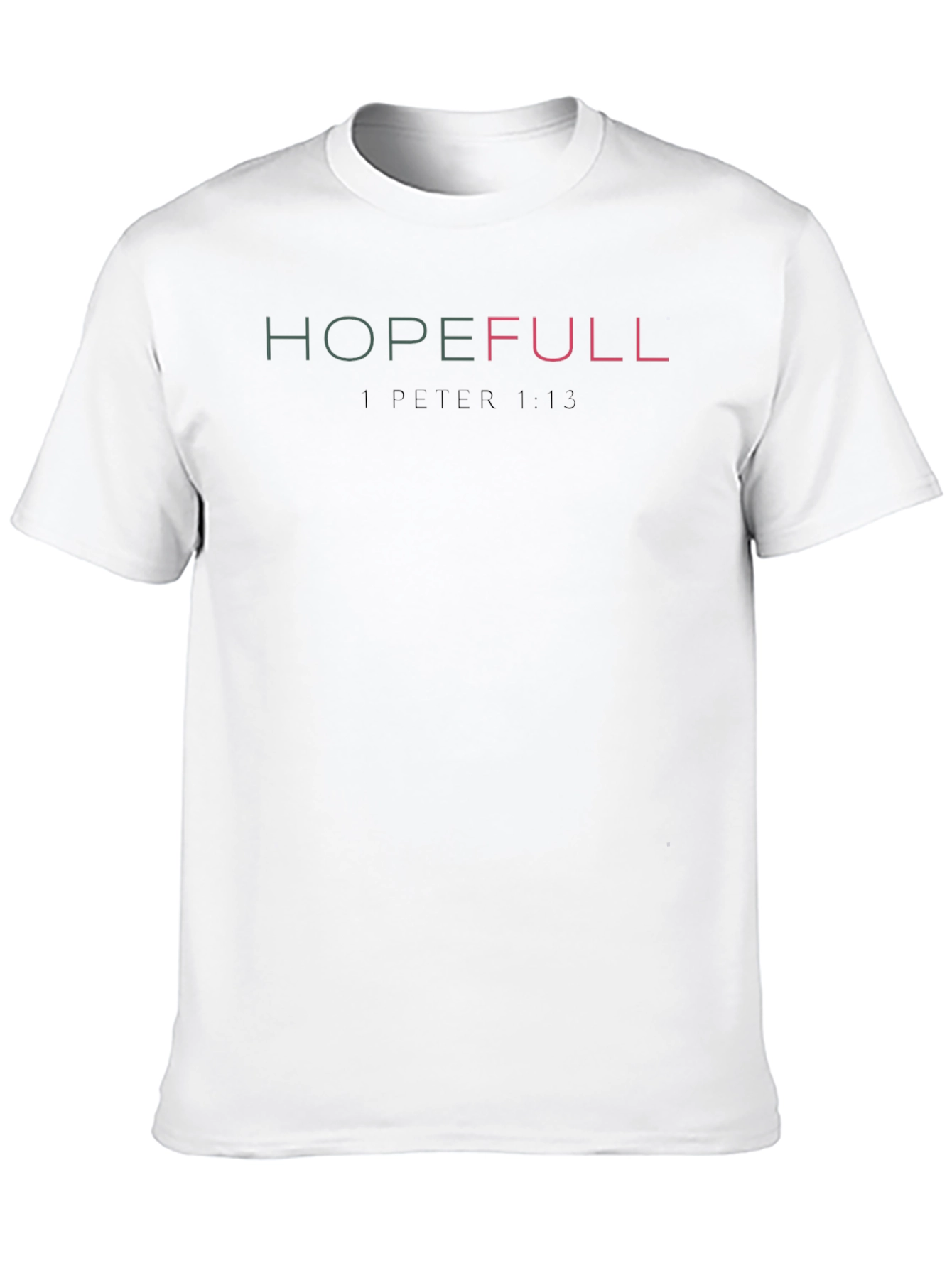 Hopefull 1 Peter 1:13 T-Shirt Christian Black