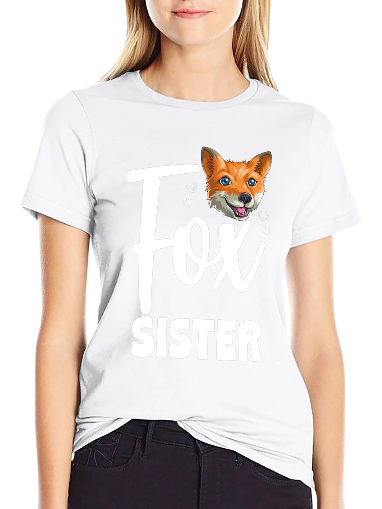 Fox Sister Graphic T-Shirt - Cute Animal Tee