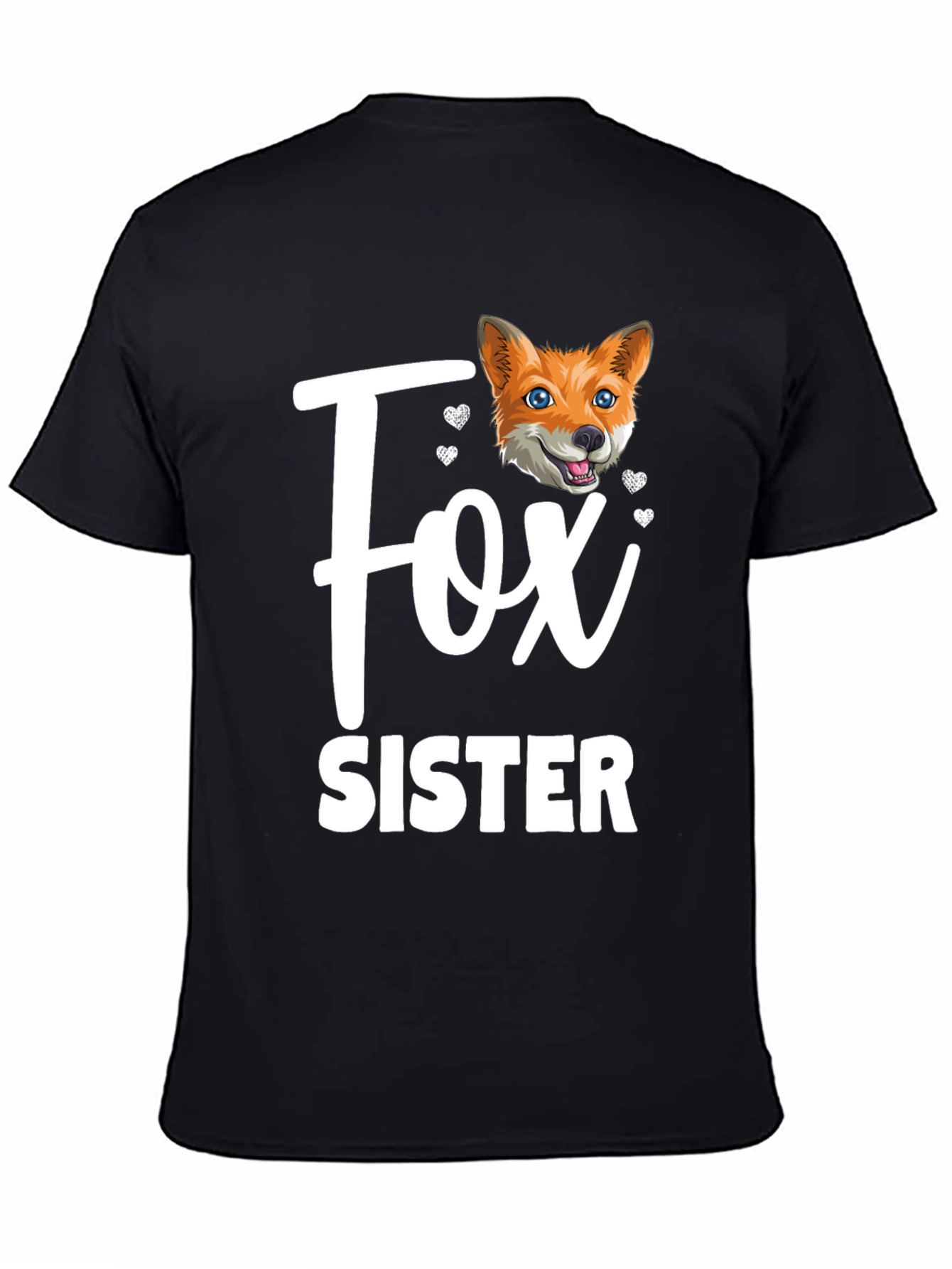 Fox Sister Graphic T-Shirt - Cute Animal Tee