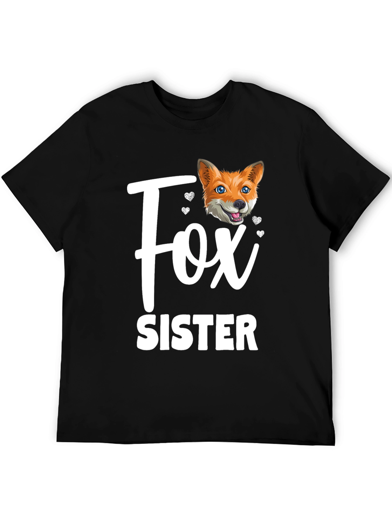 Fox Sister Graphic T-Shirt - Cute Animal Tee
