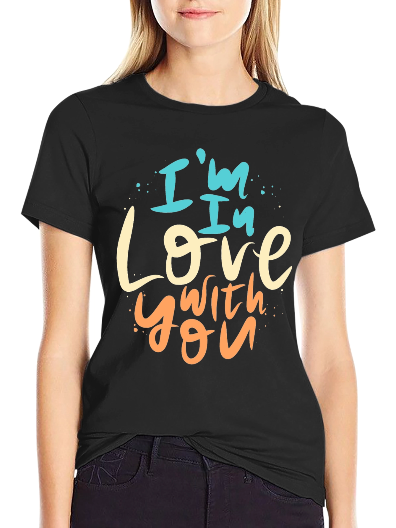 Im In Love With You Graphic Tee - Black