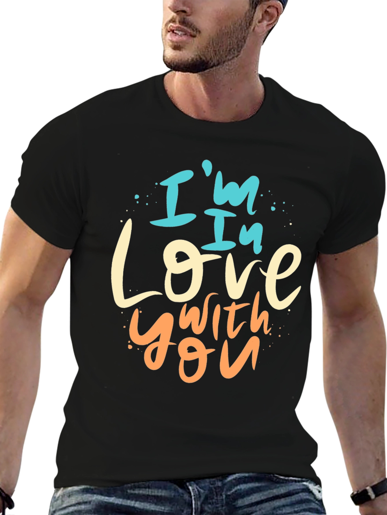 Im In Love With You Graphic Tee - Black