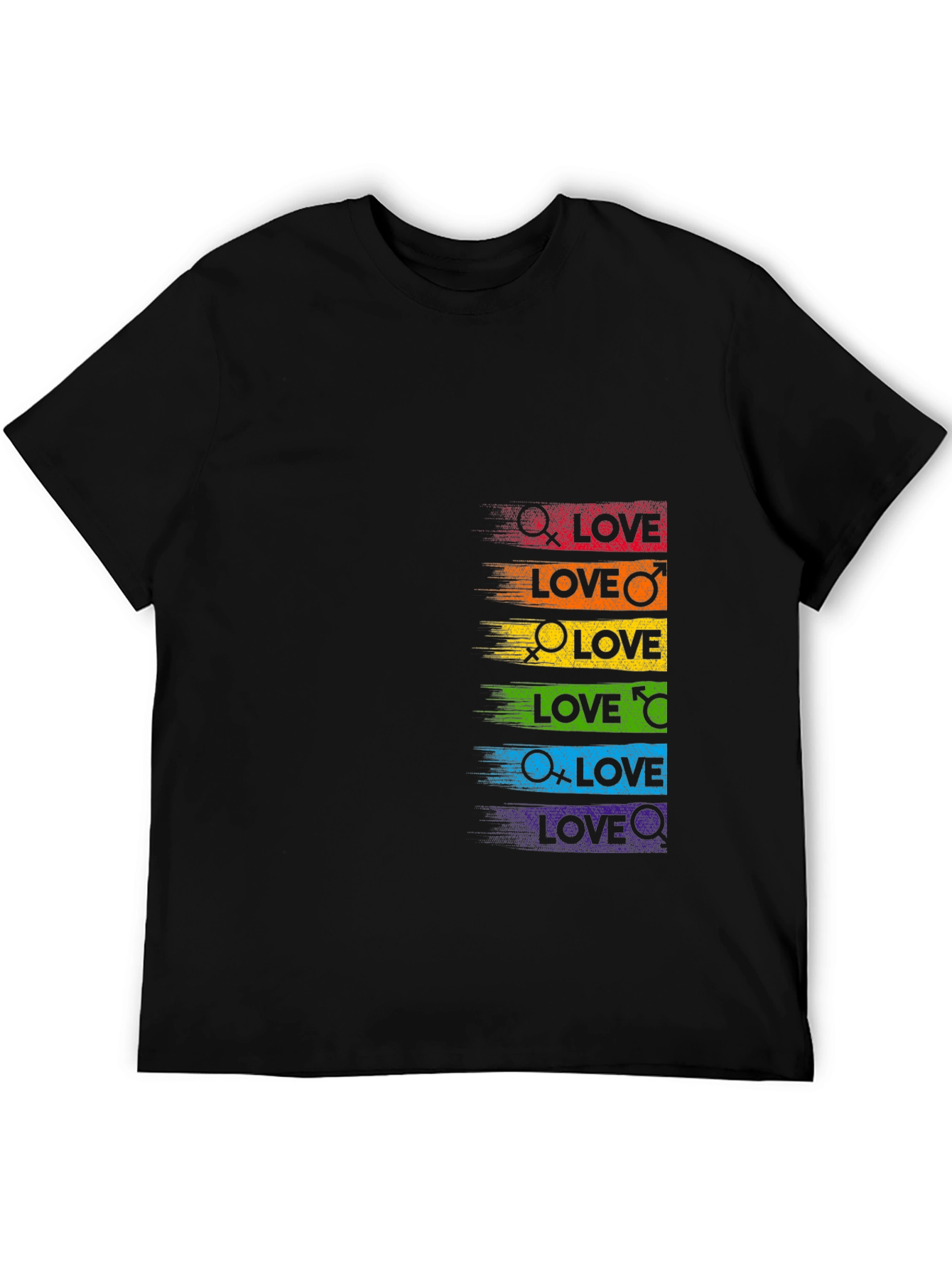 LGBTQ+ Pride Love Rainbow Graphic Tee