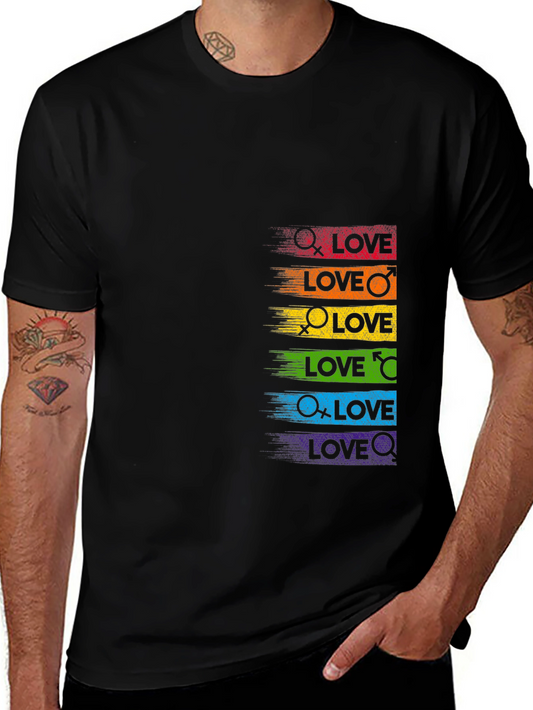 LGBTQ+ Pride Love Rainbow Graphic Tee