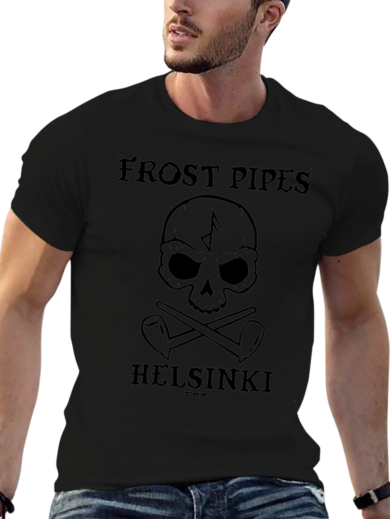 Frost Pipes Helsinki Skull Graphic T-Shirt